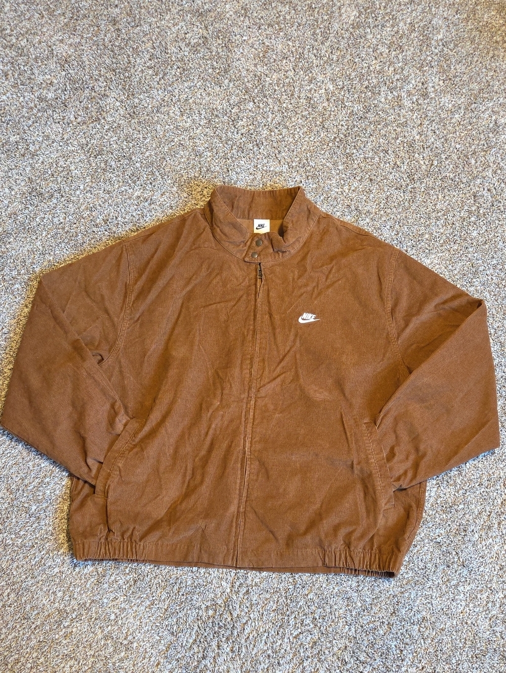 Nike Sportswear Club Corduroy Harrington Bomber Jacket Brown XXL DX0618-259